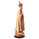Our Lady of Fatima Valgardena wood statue with crown in shades of brown s5