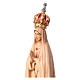 Our Lady of Fatima Valgardena wood statue with crown in shades of brown s4