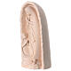Our Lady of Lourdes and Bernadette in grotto, statue in natural maple wood s3