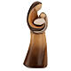 Our Lady, modern style wooden statues in shades of brown s1