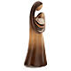 Our Lady, modern style wooden statues in shades of brown s5