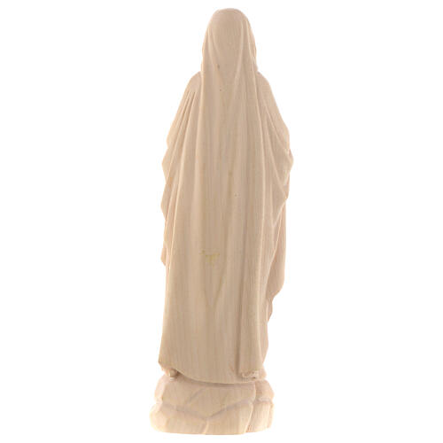 Imagen Virgen de Lourdes de madera natural de la Val Gardena 5