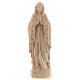 Our Lady of Lourdes, modern style in natural Valgardena wood s1