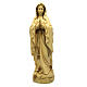 Our Lady of Lourdes, modern style wooden statues in shades of brown s1