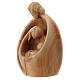 Sacra Famiglia moderna in legno di ulivo al naturale s3