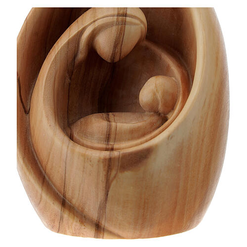 Modern Holy Family in natural olive wood 2