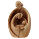 Modern Holy Family in natural olive wood s1