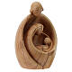 Modern Holy Family in natural olive wood s4
