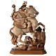 Statue of Saint Martin on horse burnished in 3 colours Valgardena s5