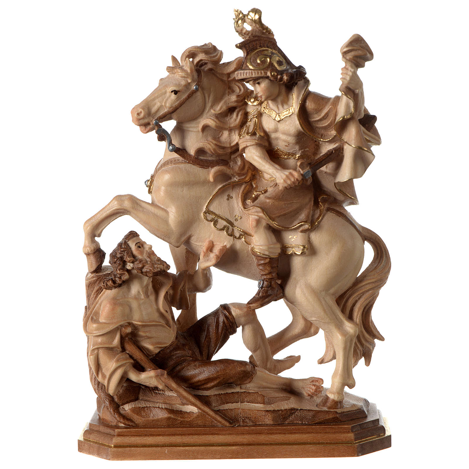 Statue of Saint Martin on horse burnished in 3 colours | online sales