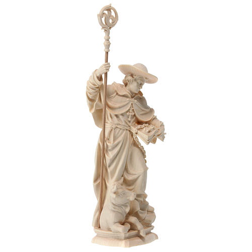 Statue of Saint Leonard in natural wood of Valgardena 4