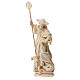 Statue of Saint Leonard in natural wood of Valgardena s1