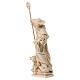 Statue of Saint Leonard in natural wood of Valgardena s3