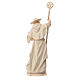 Statue of Saint Leonard in natural wood of Valgardena s5