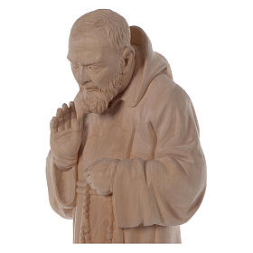 Statue in legno naturale: Padre Pio legno naturale Valgardena