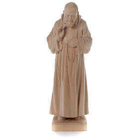 Imagens em Madeira Natural: Padre Pio madeira natural Val Gardena