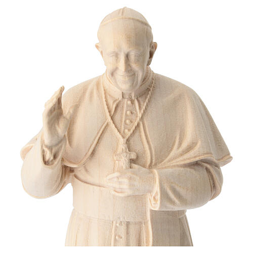 Papst Franziskus Grödnertal Naturholz 2