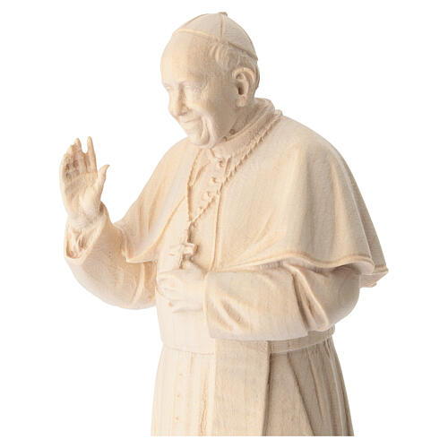 Papa Francesco naturale legno acero Valgardena 4