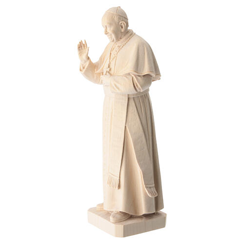 Papa Francesco naturale legno acero Valgardena 5