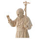 Pope John Paul II in natural maple wood of Valgardena s2