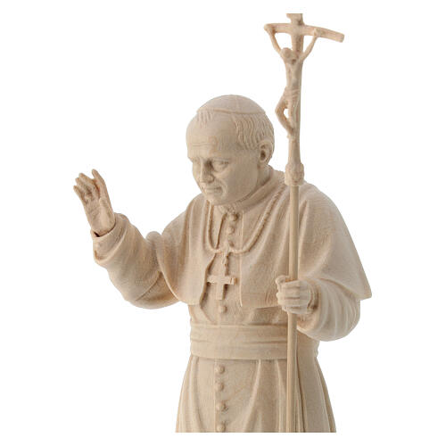 Papa Giovanni Paolo II naturale legno acero Valgardena 2