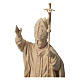 Pope John Paul II with mitre in natural maple wood of Valgardena s2