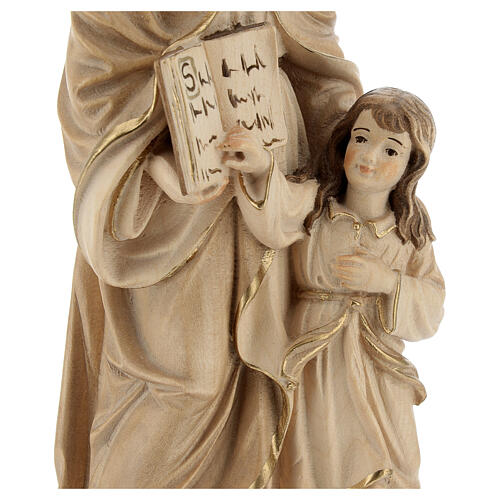 Heilige Anna mit Maria Grödnertal Holz braunfarbig 2