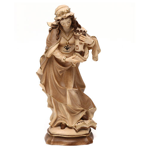 Heilige Barbara Grödnertal Holz braunfarbig 1