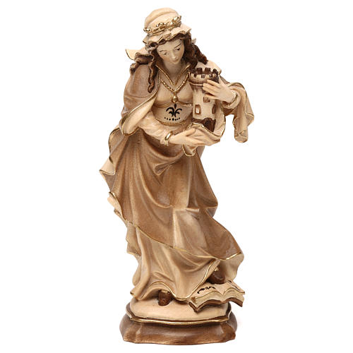 Saint Barbara burnished in 3 colours in maple wood of Valgardena 1