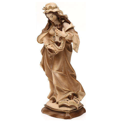 Saint Barbara burnished in 3 colours in maple wood of Valgardena 3