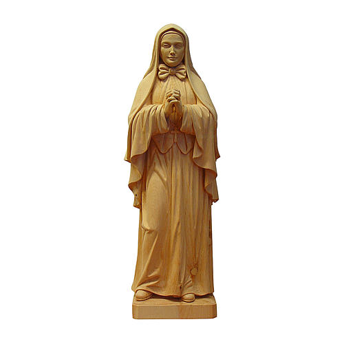 Saint Frances Xavier Cabrini in natural maple wood of Valgardena 1