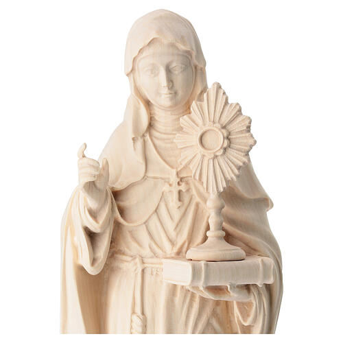 Święta Klara z monstrancją naturalne drewno klonowe Val Gardena 4