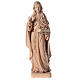 Saint Hildegard with vase painted in natural maple wood of Valgardena s2