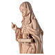 Saint Hildegard with vase painted in natural maple wood of Valgardena s3