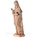 Saint Hildegard with vase painted in natural maple wood of Valgardena s4