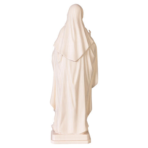Sainte Hildegarde avec vase bois naturel Val Gardena 4