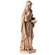 Sainte Hildegarde avec vase bois naturel Val Gardena s6
