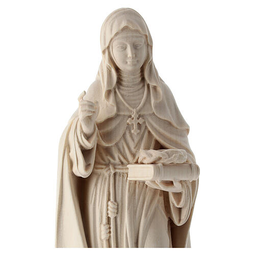 Sainte Thérèse d'Avila avec couronne d'épines bois naturel Val Gardena 2