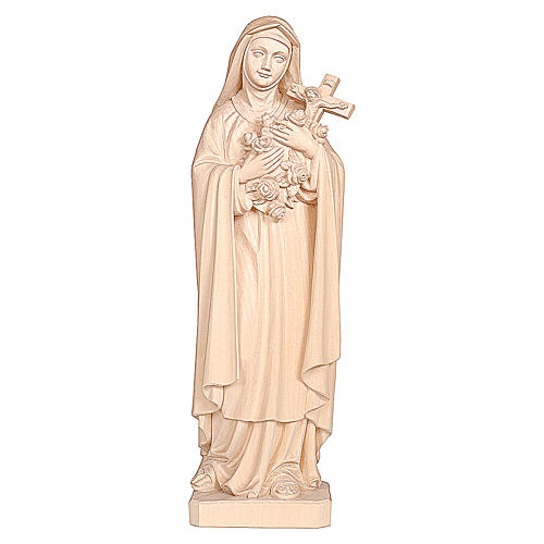 Santa Teresa di Lisieux naturale legno acero Valgardena 1