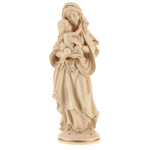Virgen de la paz madera Val Gardena cera hilo oro 1