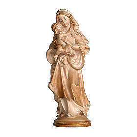 Our Lady of Peace in wood Valgardena burnished in 3 colours