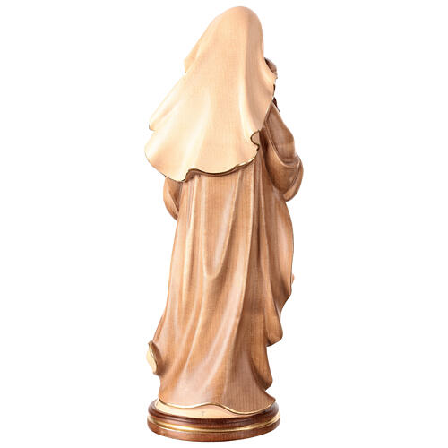 Virgen de la paz madera Val Gardena bruñida 3 colores 4