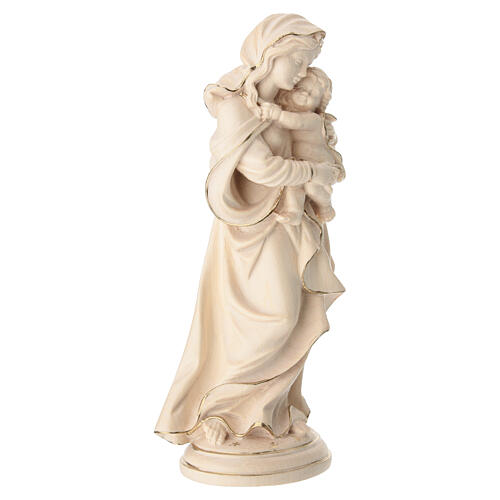 Virgen Rafael madera Val Gardena encerado hilo oro 5