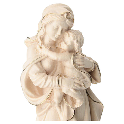Madonna Raffaello legno Valgardena cerato filo oro 3