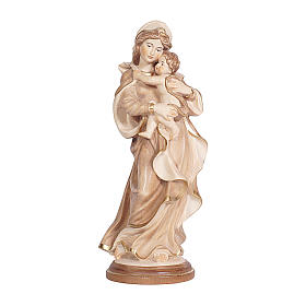 Our Lady by Raffaello in wood of Valgardena burnished in 3 colours