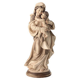 Virgen Rafael madera Val Gardena bruñida 3 colores