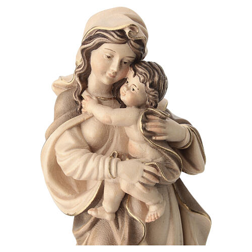Virgen Rafael madera Val Gardena bruñida 3 colores 3