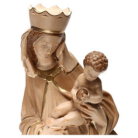 Our Lady of Krumauer in wood of Valgardena burnished in 3 colours