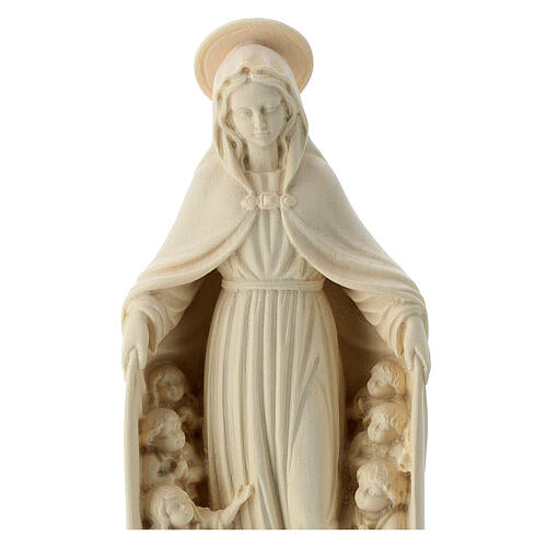 Virgen de la protección madera Val Gardena natural 2