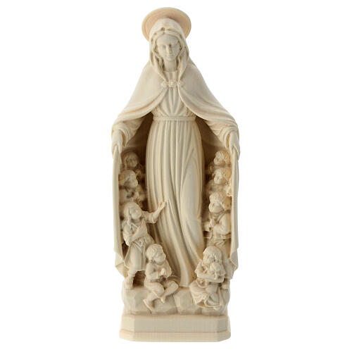 Our Lady of Protection in natural wood of Valgardena 1